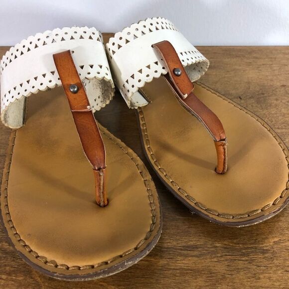 AMERICAN Eagle leather thong sandals size 8 - Picture 5 of 6